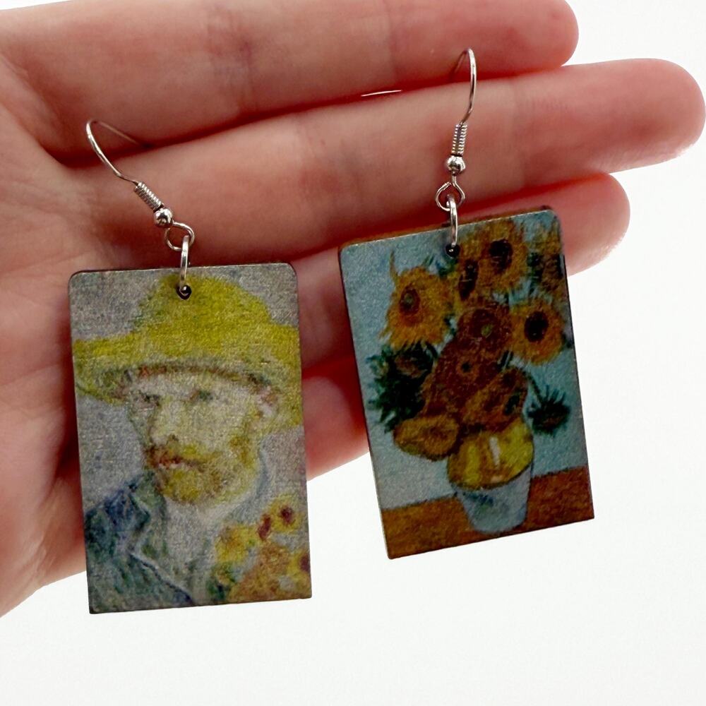Van Gogh Paintings Earrings | Novelty Earrings | Unique Earrings | Fun Earrings